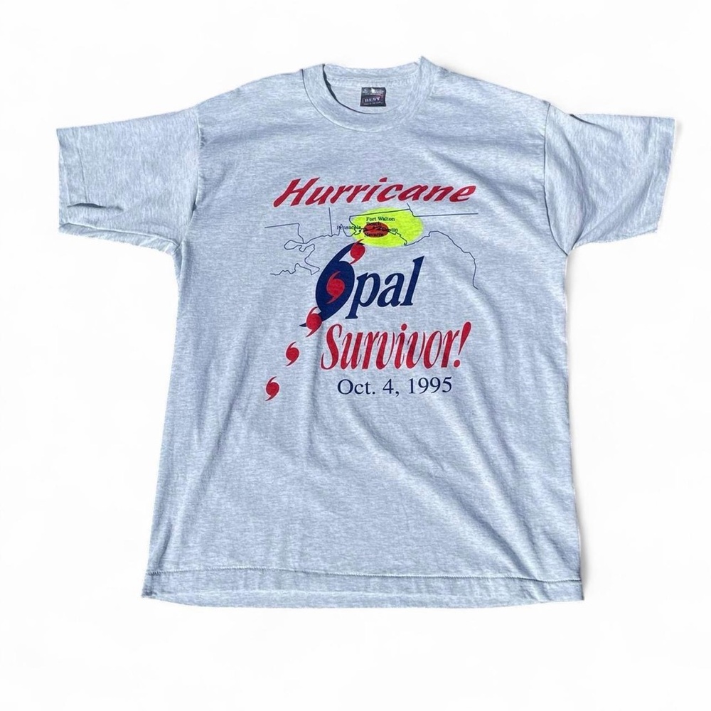 Vintage 90s Hurricane Opal Survivor T-shirt